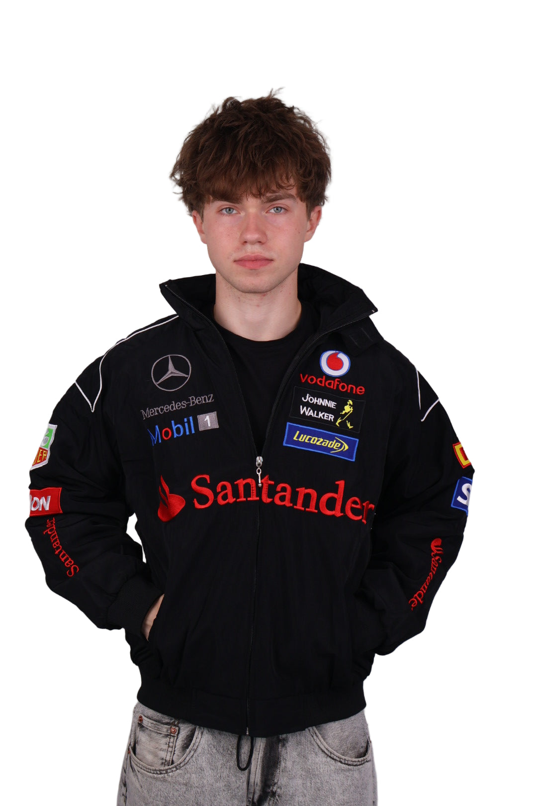 Бомбер "Mercedes&McLaren" black F1 vintage