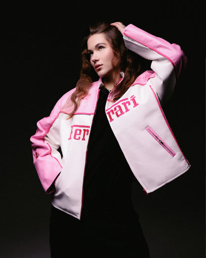 Шкіряна Ferrari pink lux