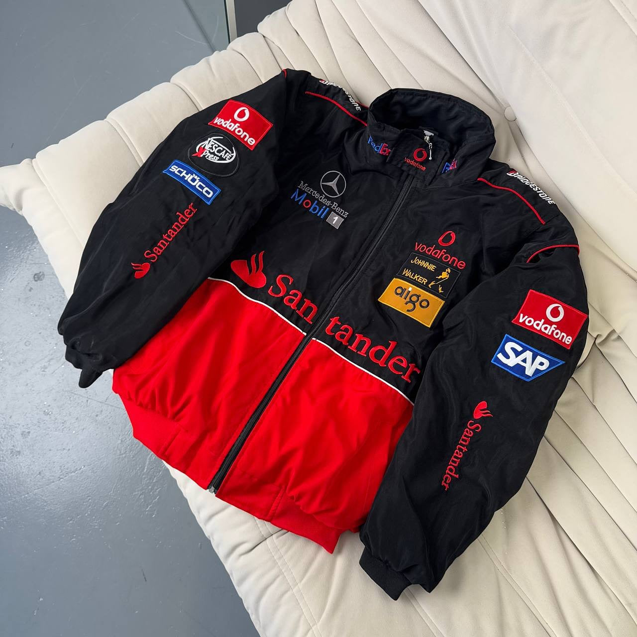 Бомбер "Mercedes&McLaren" red vintage