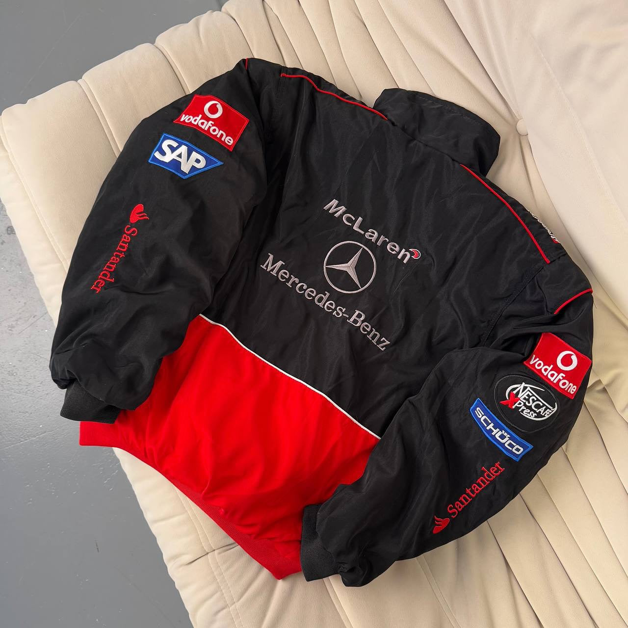 Бомбер "Mercedes&McLaren" red vintage