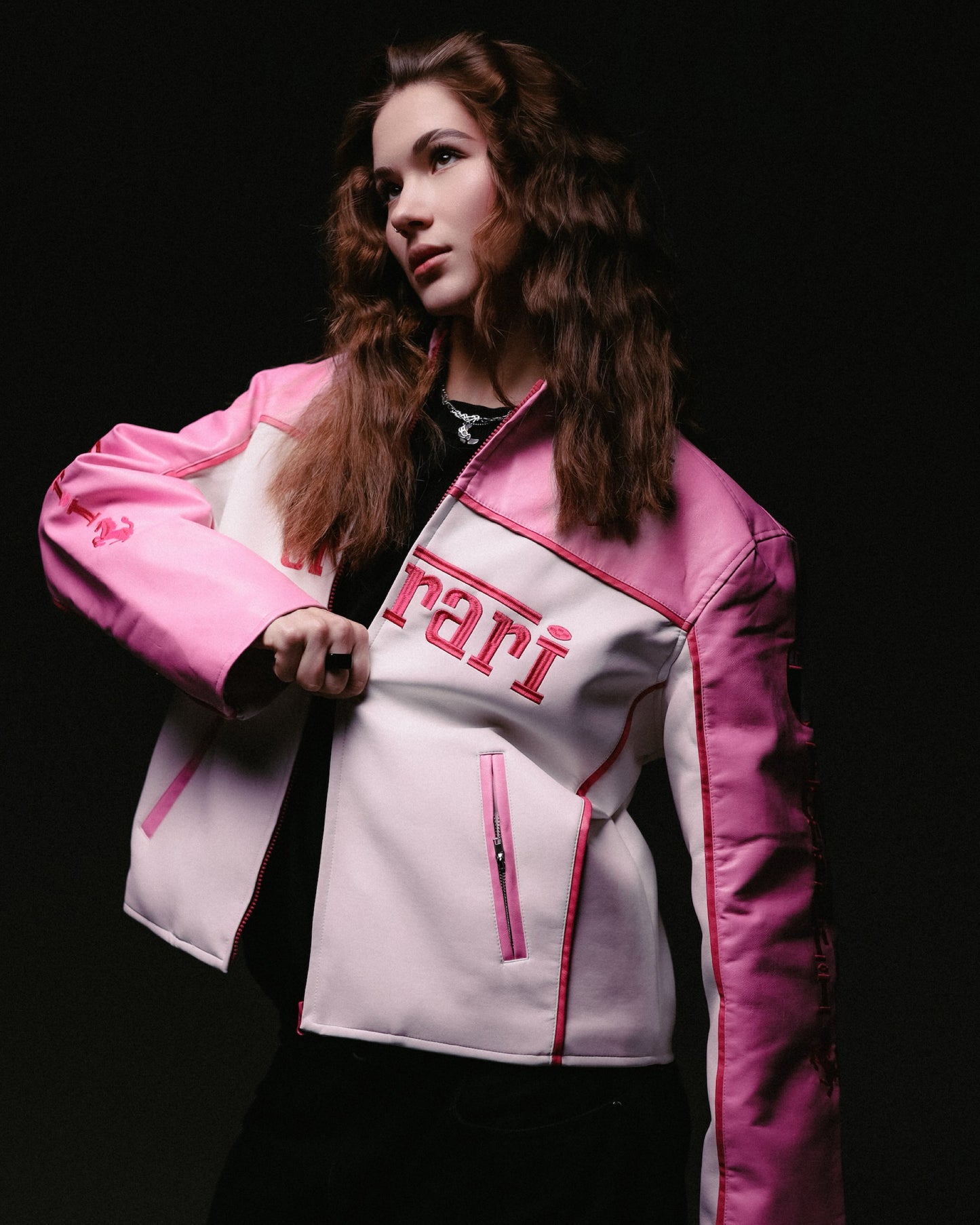 Шкіряна Ferrari pink lux