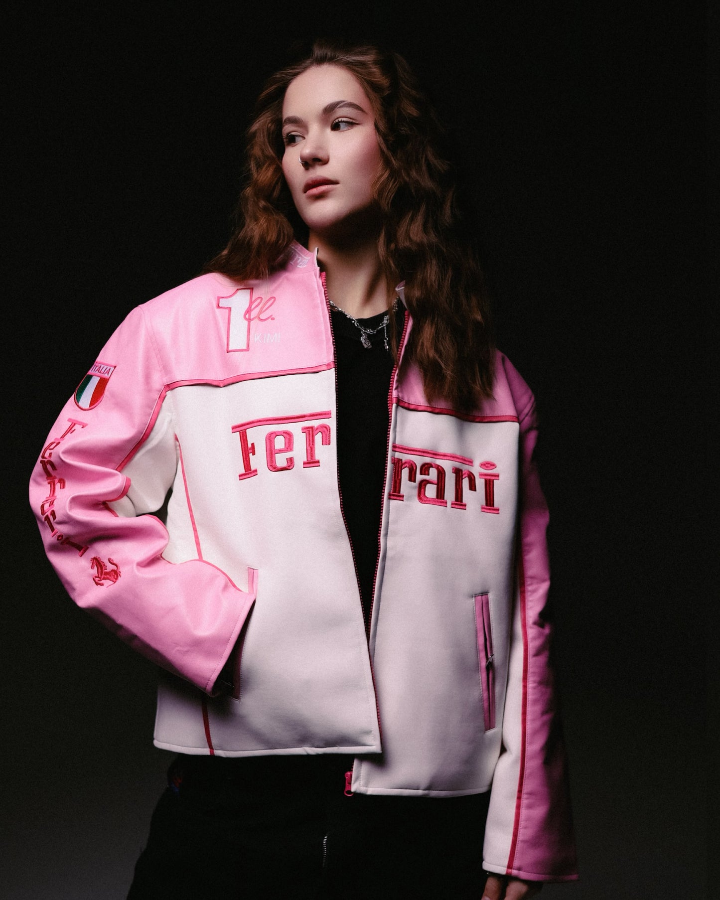 Шкіряна Ferrari pink lux