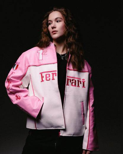 Шкіряна Ferrari pink lux