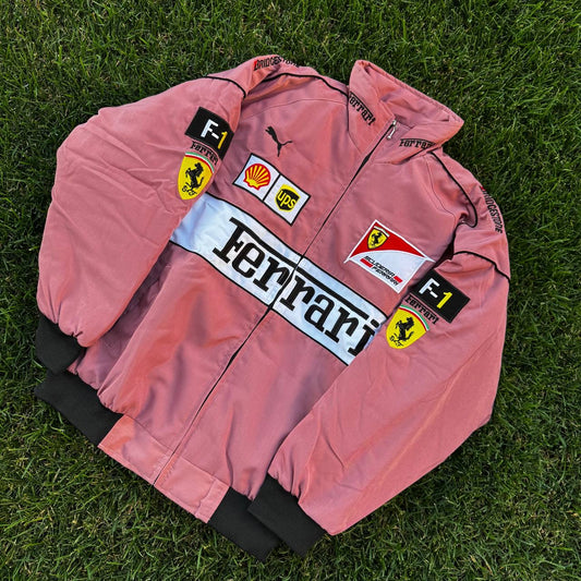 Бомбер «Ferrari» vintage pink/black
