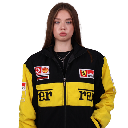 Бомбер "Ferrari" yellow F1 vintage