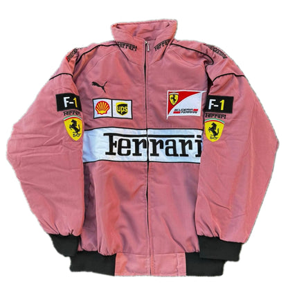 Бомбер «Ferrari» vintage pink/black