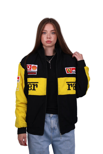 Бомбер "Ferrari" yellow F1 vintage