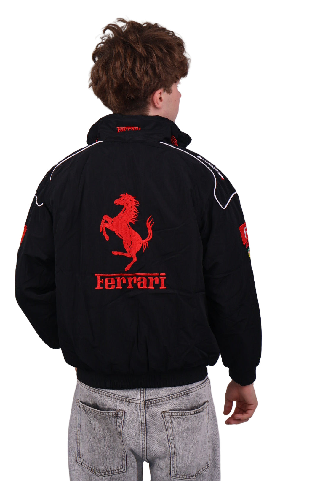 Бомбер "Ferrari" black F1 vintage