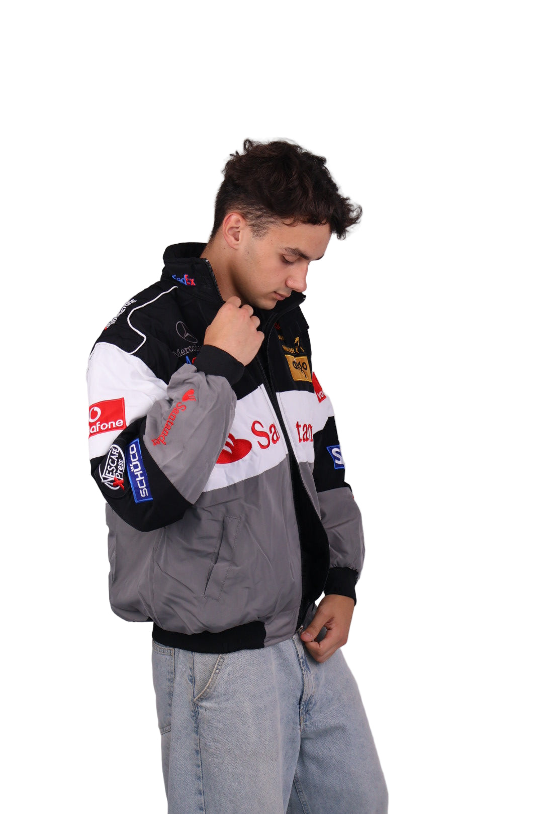 Бомбер "Mercedes&McLaren" gray vintage