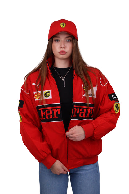 Бомбер "Ferrari" red F1 vintage