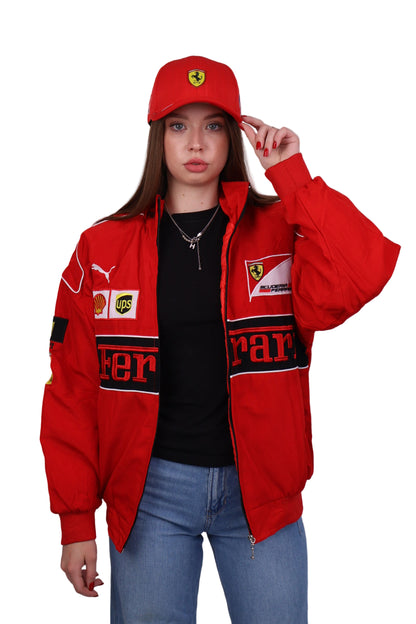 Бомбер "Ferrari" red F1 vintage