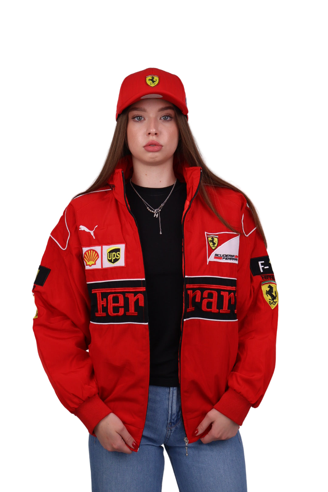 Бомбер "Ferrari" red F1 vintage