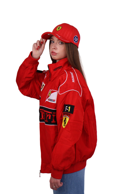 Бомбер "Ferrari" red F1 vintage