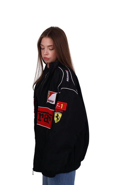 Бомбер "Ferrari" black F1 vintage