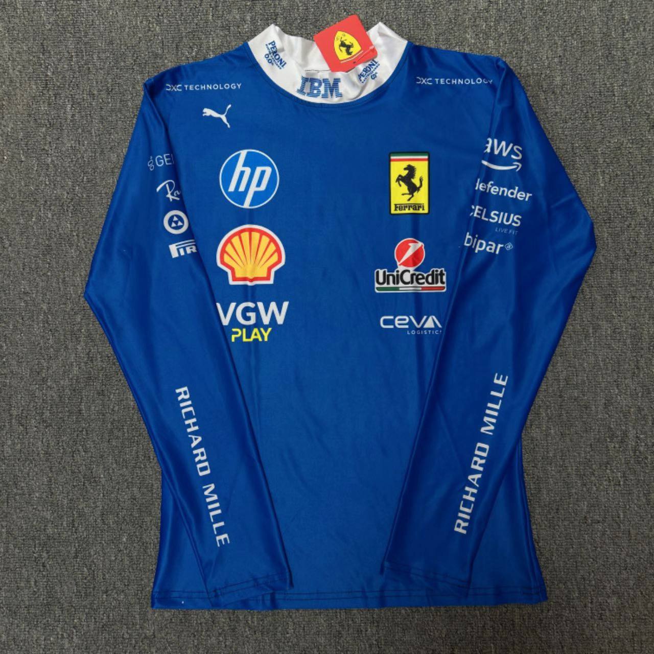 Лонгслів Ferrari blue F1