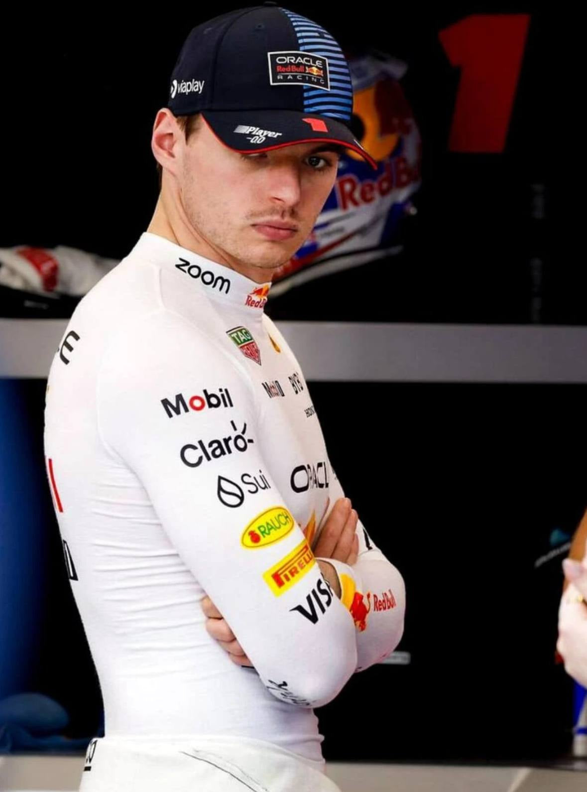 Лонгслів Red Bull white F1