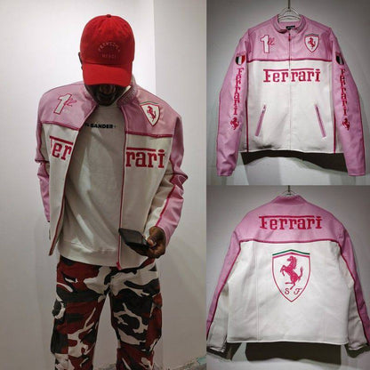 Шкіряна Ferrari pink lux