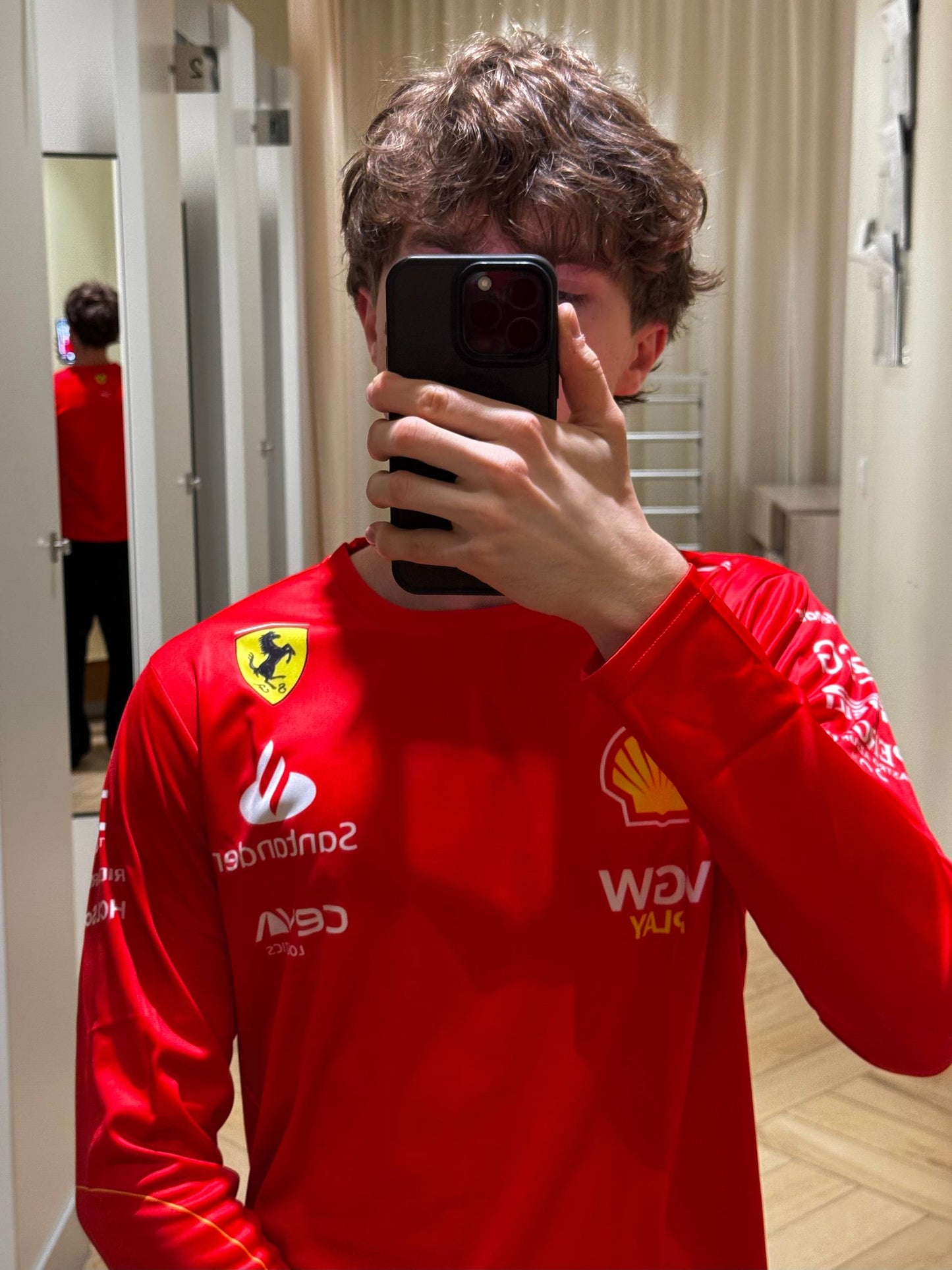 Лонгслів Ferrari red (no neck)